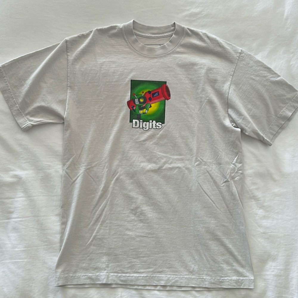 DIGITS graphic light gray T-shirt Mens M